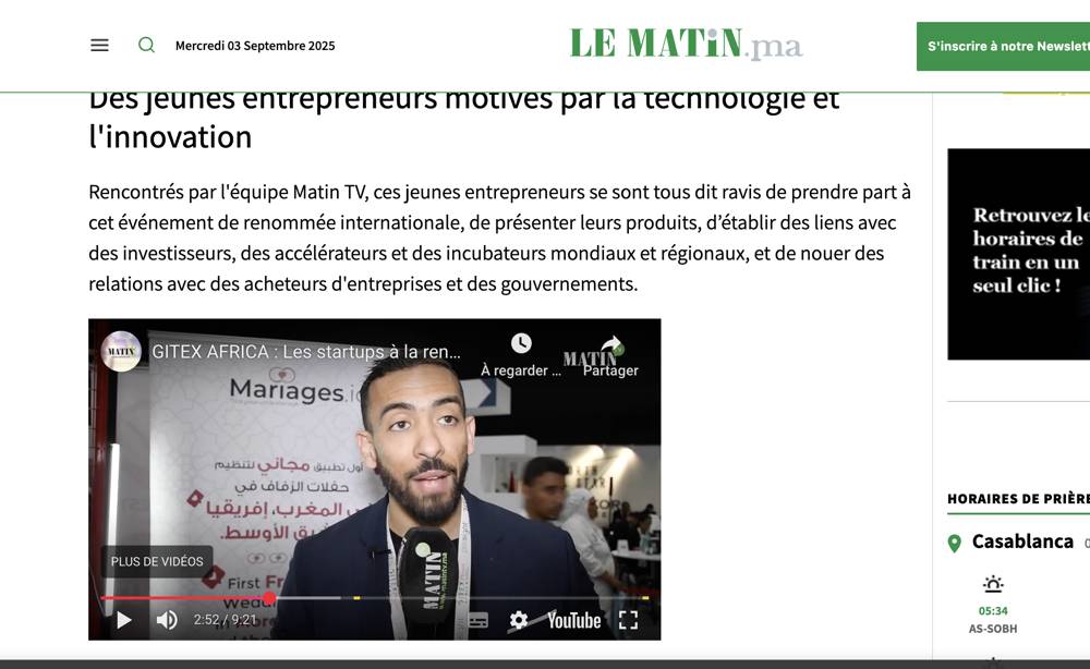 Article du Matin sur GITEX Africa
