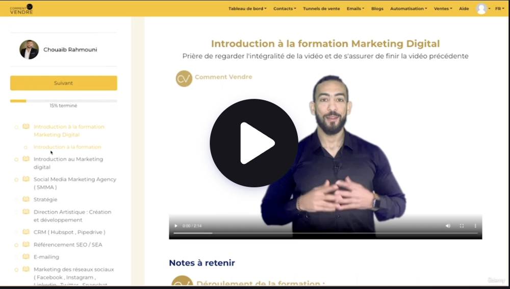 Aperçu de la formation Marketing digital